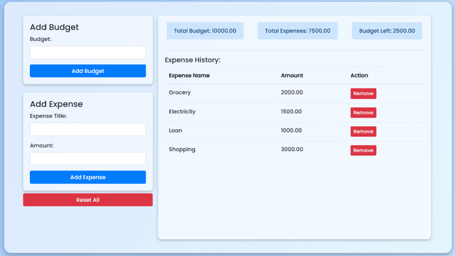 Finance Tracker Website image